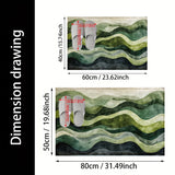 Geometrisk Vågmatta – Perfekt för Badrum eller Entré Carvallo