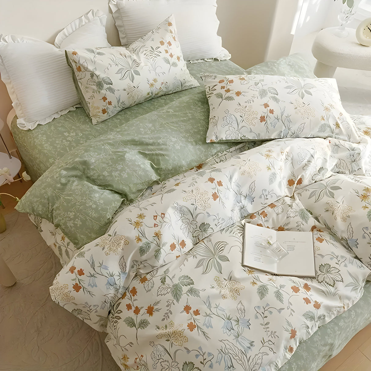 Blommigt sängkläder-set – 3-delat, Mjukt och Av hög kvalitet | Perfekt för alla årstider Carvallo