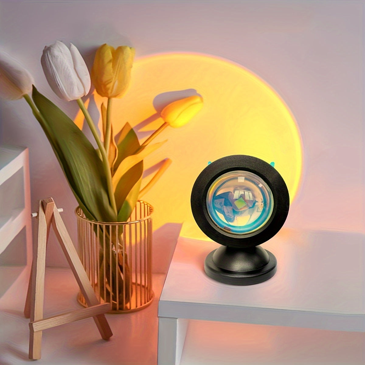 Carvallo - Mångsidig LED solnedgångslampa med 16 färger och fjärrkontroll Carvallo