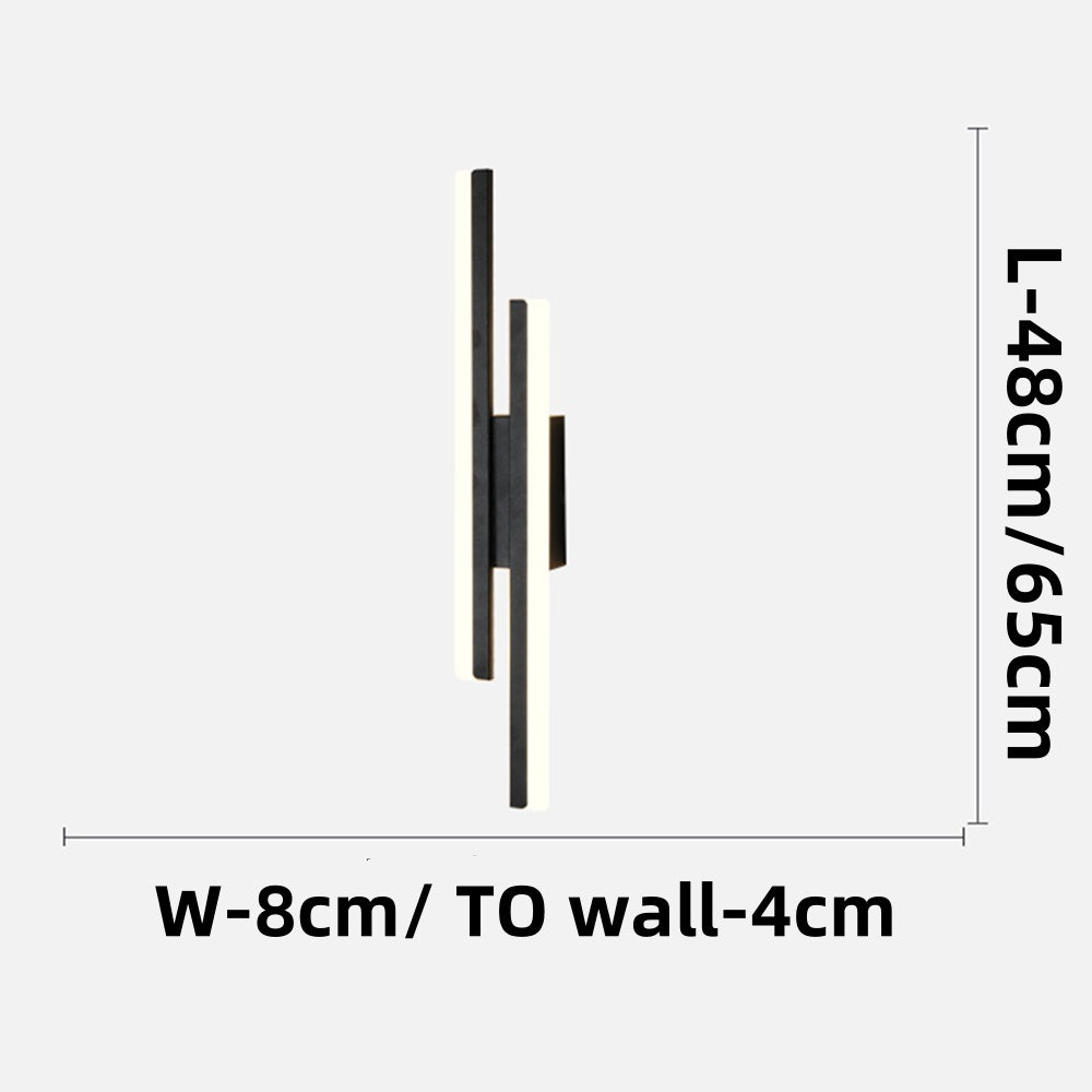 Akryl LED Vägglampa | Vardagsrum | Metall-Akryl | 18,9" Armatur | Brick by Brick Carvallo