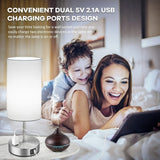 Lumora Sängbord Laddningslampa – Touch Control LED Nattduksbordslampa med USB-port Carvallo