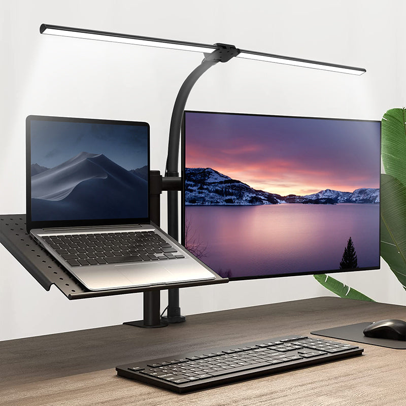 DeskLight - Modern Dual-Head LED Skrivbordslampa, Stilig Kontorsbelysning Carvallo