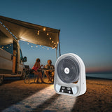 Carvallo-Ventilator SolventoGo | Med LED-nattljus & USB-powerbank | Bärbar & Uppladdningsbar | För camping & nödsituationer Carvallo