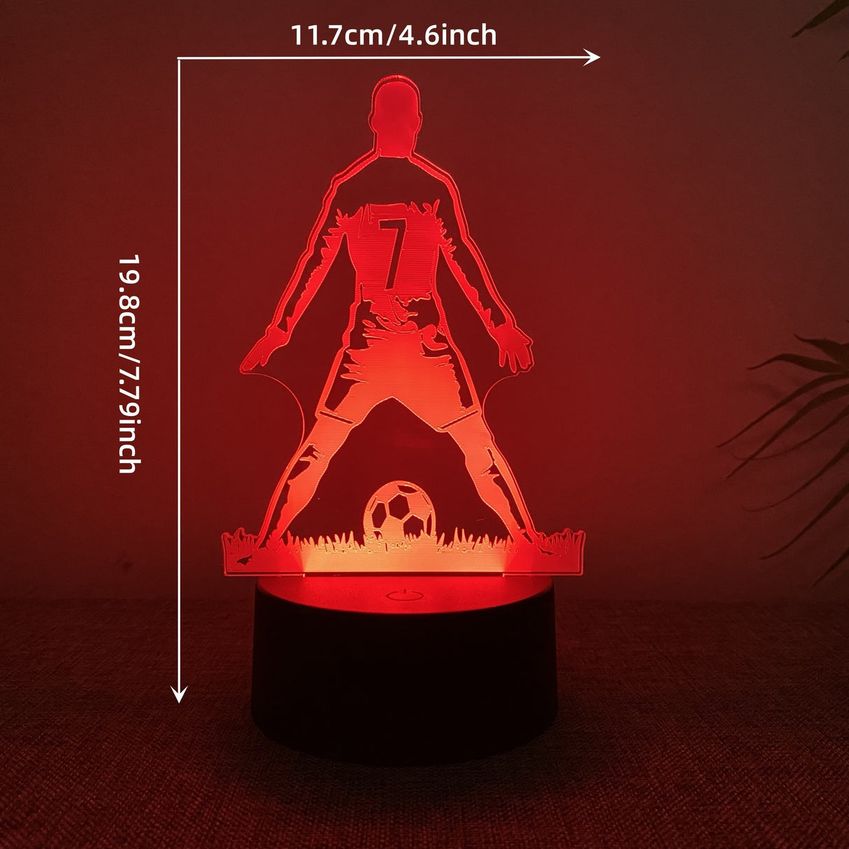 SportGlow - 3D Fotbollspelare LED Nattlampa med Färgändring Carvallo