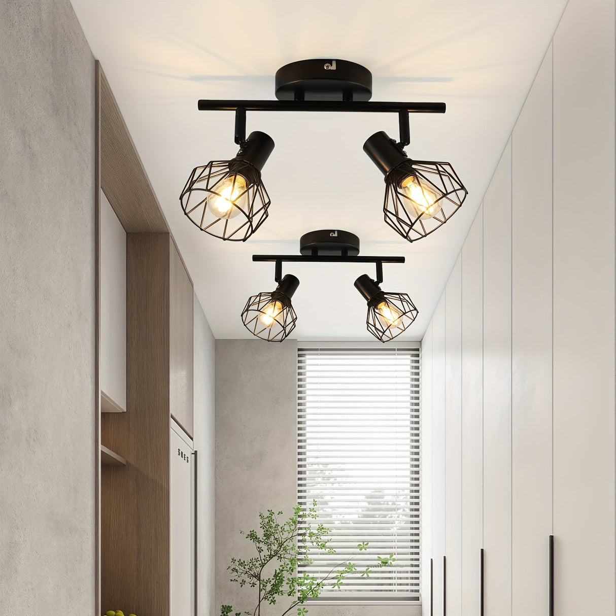 SpotFlex - Svängbar LED Takspot med 2 Bollar E14 Svart Carvallo