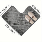 Carvallo-Badmatt Lunava | L-Form för Dusch & Hörn | Halkfri & Mjuk | 40x40x80 cm Carvallo