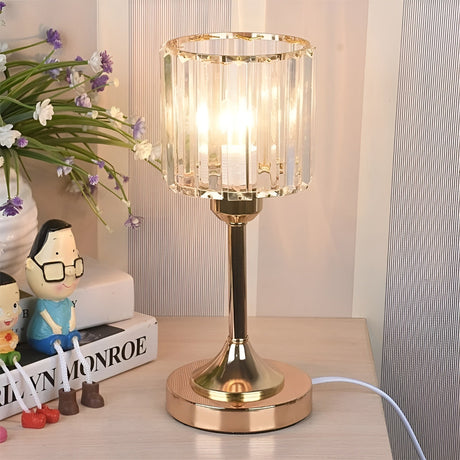 GlowGem Lampa - Nordisk Kristall-LED-Bordlampa Carvallo