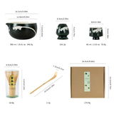 Matcha Set med kattdesign – Inklusive skål, bambusvisp & sked | Perfekt present för teälskare Carvallo