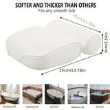 Lyxig Spa Badkudde - Mjuk Nacke och Ryggstöd med Rutschfria Sugkoppar för Ultimat Komfort Carvallo