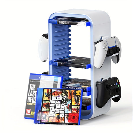 Universal Game Disc Storage Holder och Controller Display Stand – För PS5, PS4, Switch och Xbox Carvallo