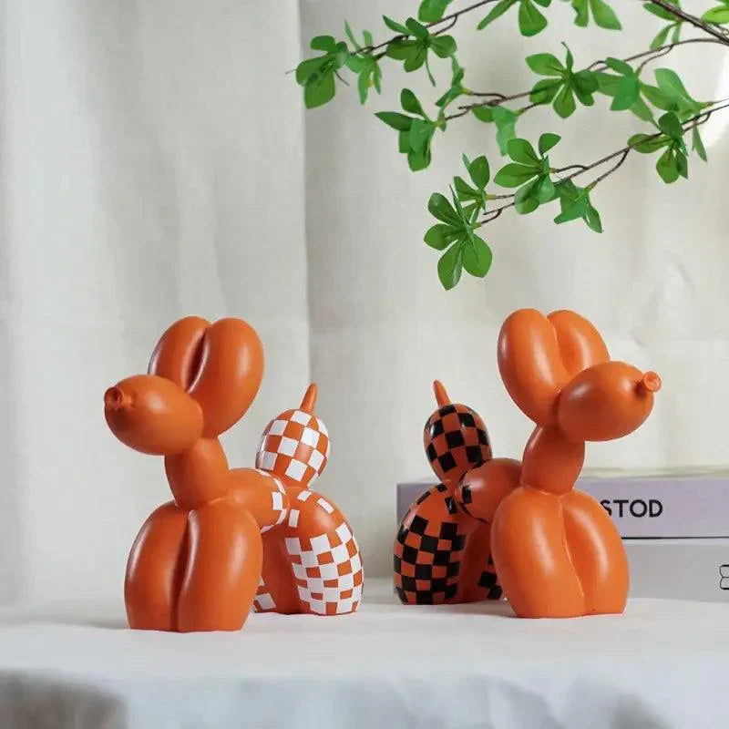Carvallo Ballonhund Skulptur | Modernt Nordiskt Design | Dekoration av Resin | För Vardagsrum, Kontor & Presentidéer Carvallo