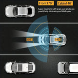 1080P WiFi Dubbelkamera Dash Cam – Främre & Inuti Bilkamera med IR Nattvision & Loopinspelning Carvallo