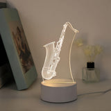 SaxGlow - 3D Saxofon LED Nattljus, USB-Driven Bords- och Lampa Carvallo