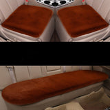 Royallure Plush Vinter Bilstolsdyna - Halka-säker, Mjuk & Varm Skydd för Lädersäten Carvallo