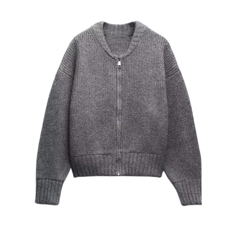 Långärmad tröja med dragkedja för kvinnor Bellasverige