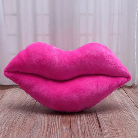 Cartoon Big Red Lips Plush Cushion - Soft Cotton Modern Style Carvallo