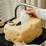 Tecknad ostform keramisk papperslåde - modern dekoraccent Carvallo