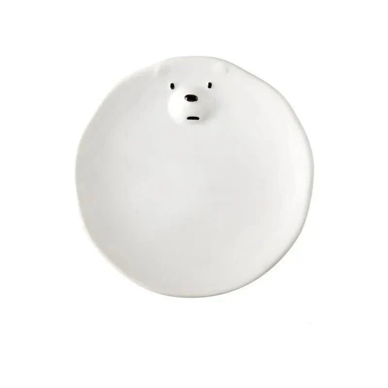 Cartoon Isbjörn Keramik Tallrik och Skål Sätt Eco-Vänlig Carvallo