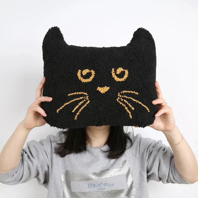 Tecknad kastkuddar med broderad bomullsdesign Carvallo