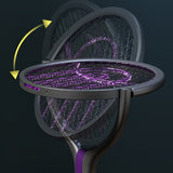 Fällbar Elektrisk Myggsvartare – Laddningsbar med Förlängningsbart Handtag Carvallo