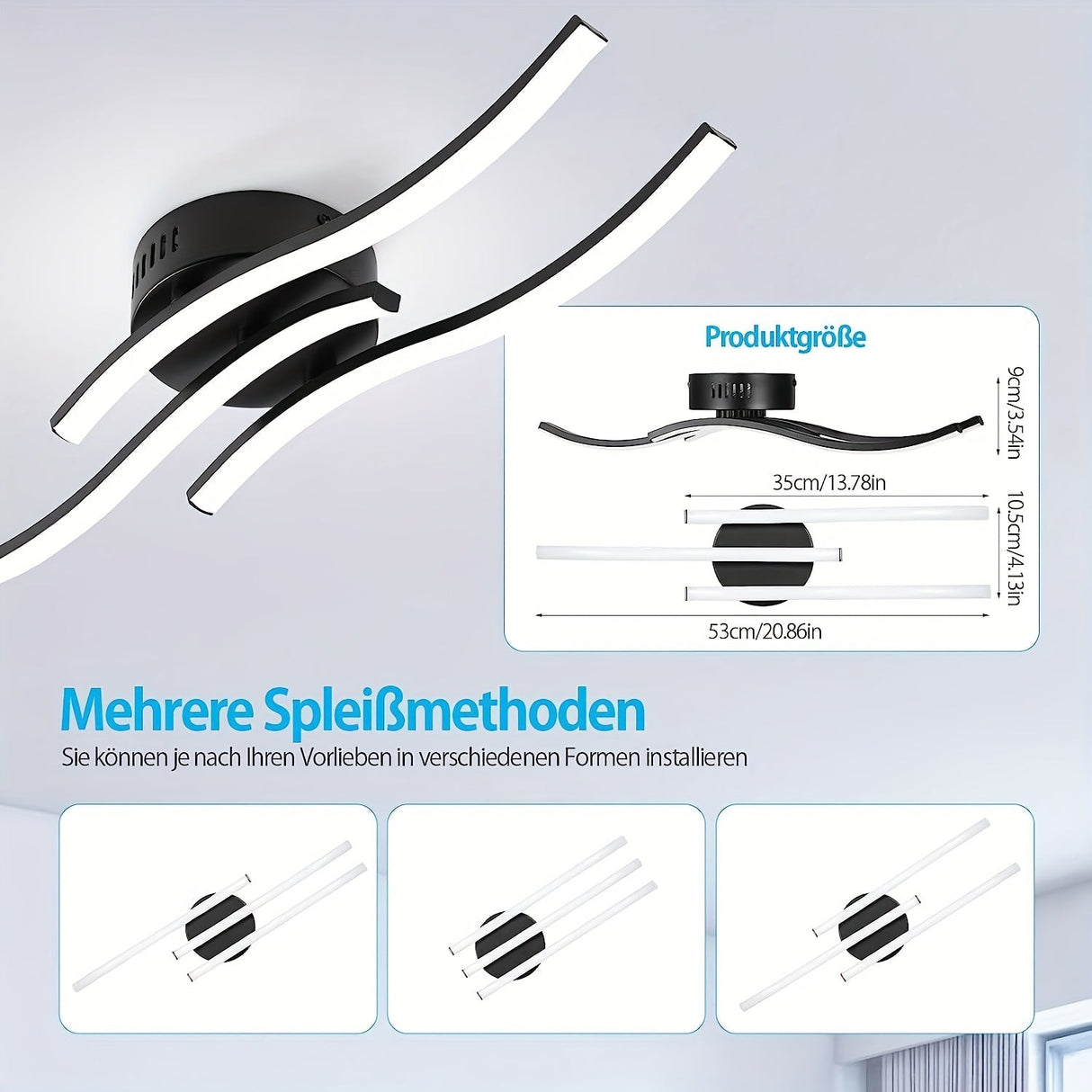 LumaCurve - Dimbar LED Plafondlampa med Elegant Kurvdesign Carvallo