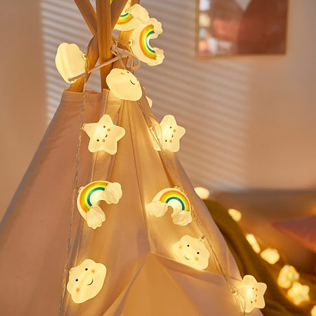 Magiska LED-ljussträngar – Stjärna, Moln och Regnbåge Designer för en Glad Atmosfär Carvallo