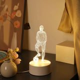 SportGlow - 3D Fotbollsspelare Illusion LED Bordslampa med Akrylskydd Carvallo