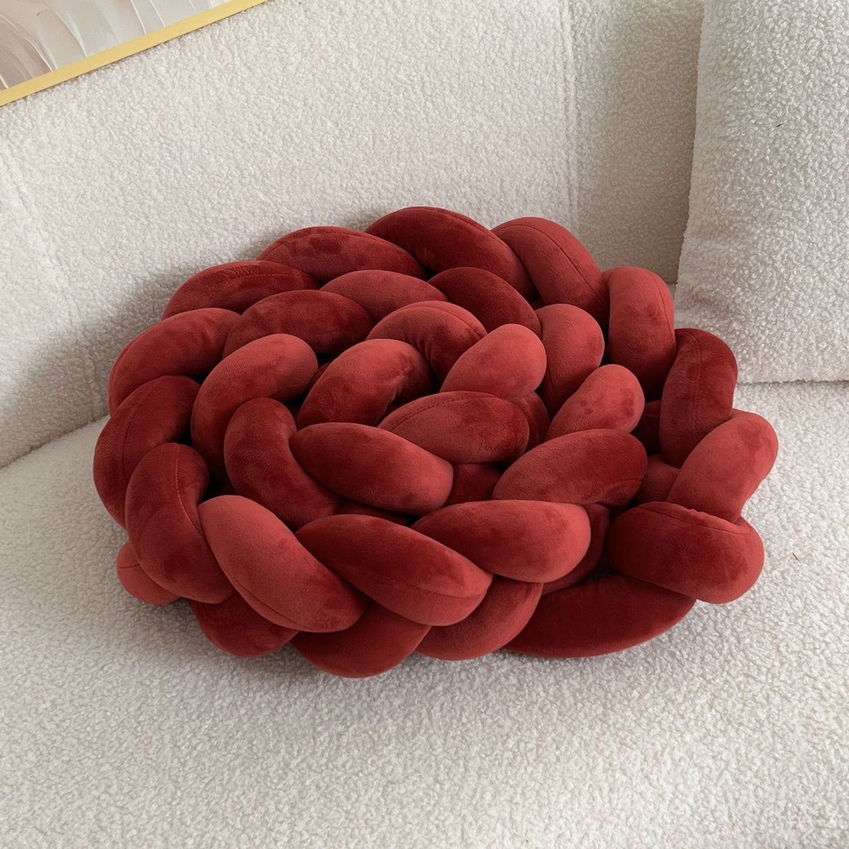 Handgjord Knapp Vloerkudde - Geometrisk Mönster, Tvättbar, 78-tum, Helårs Dekorativ Kuddfyllning med Polyester Carvallo