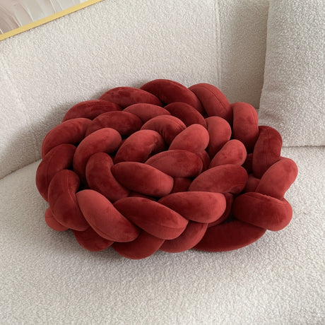 Handgjord Knapp Vloerkudde - Geometrisk Mönster, Tvättbar, 78-tum, Helårs Dekorativ Kuddfyllning med Polyester Carvallo