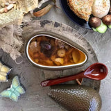 Keramisk Avokadoformad Serveringsskål för Rolig Middag Carvallo