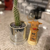 Keramisk Disco Spegelboll Planteringskruka med Dräneringshål Carvallo