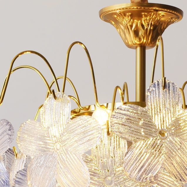 Klassisk Blomformad Glasmålad Krona för Vardagsrummet Carvallo