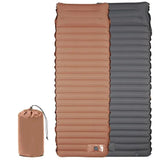 Luftmadrass Med Inbyggd Luftpump Fotpump 10cm, 3.0-3.2 R-värde Dubbla Lager-Luftmadrass-BB-Brun-Hemnix