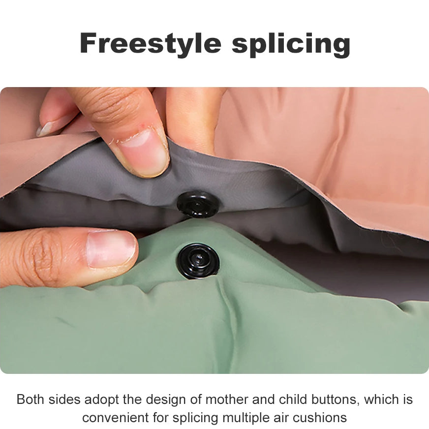 Luftmadrass Med Inbyggd Luftpump Fotpump 10cm, 3.0-3.2 R-värde Dubbla Lager-Luftmadrass-BB-Hemnix