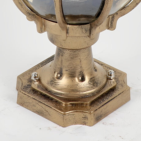 Utomhus Glas Kula Vintage Post Lampa Carvallo