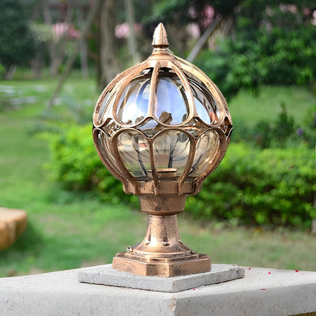 Utomhus Glas Kula Vintage Post Lampa Carvallo