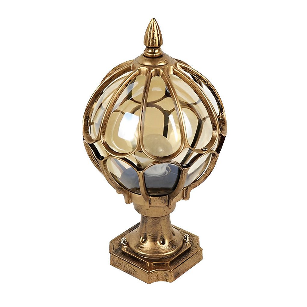 Utomhus Glas Kula Vintage Post Lampa Carvallo