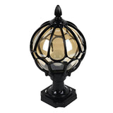 Utomhus Glas Kula Vintage Post Lampa Carvallo