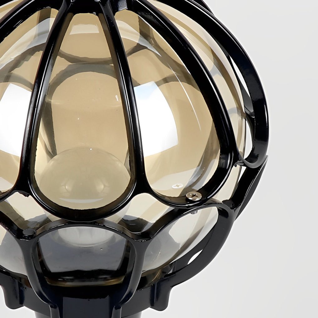 Utomhus Glas Kula Vintage Post Lampa Carvallo