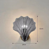 CoralGlimmer – Modern LED Vägglampa i Snäckformad Glasdesign Carvallo