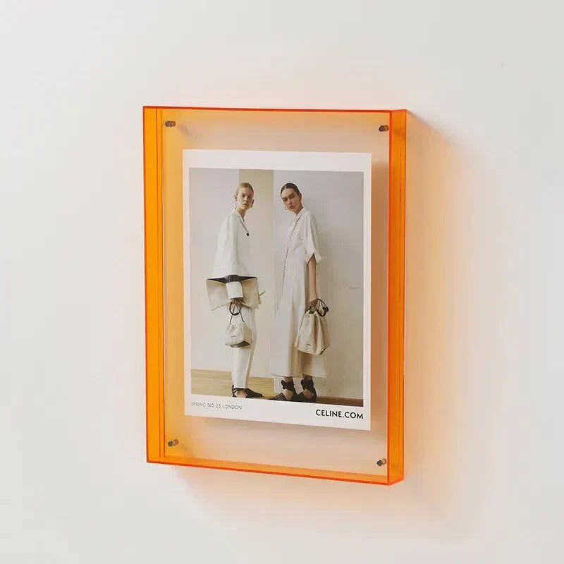 Vibrant Akryl Display Frame – Contemporary Färgad Bildhållare Carvallo