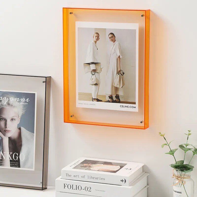 Vibrant Akryl Display Frame – Contemporary Färgad Bildhållare Carvallo
