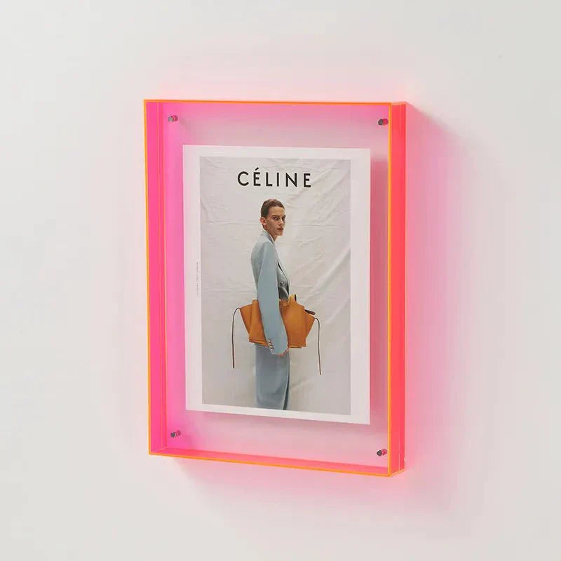 Vibrant Akryl Display Frame – Contemporary Färgad Bildhållare Carvallo