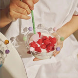 Färgglad Kronformad Dessertskål - Miljövänlig Glasdesign Carvallo