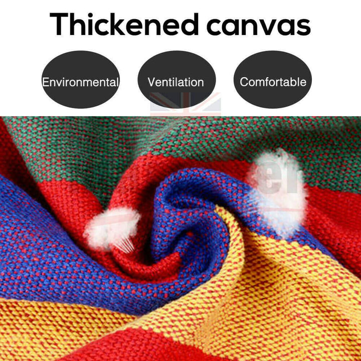 Hängmatta i bomullscanvas för trädgård utomhushängande säng Carvallo