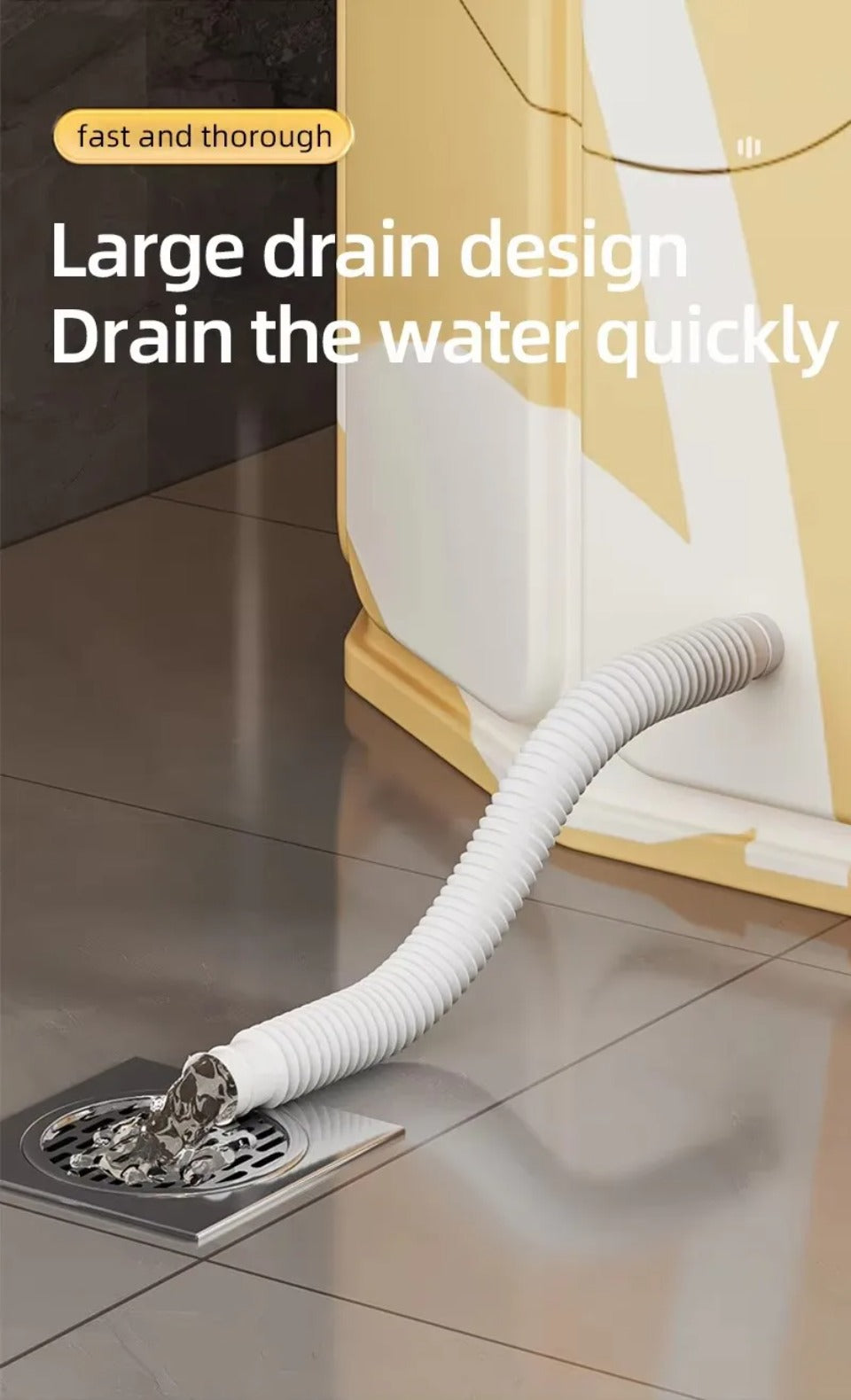 Bärbar fristående plastbadkar för vuxna Carvallo