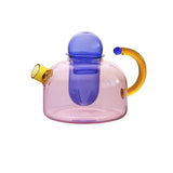 Kontrastfärg Glas Teapot Set - Stilig Värmeresistent Design Carvallo