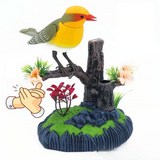 Livslik sjungande fågelprydnad — Äkta fågelsång med elegant grendisplay MILA Sverige