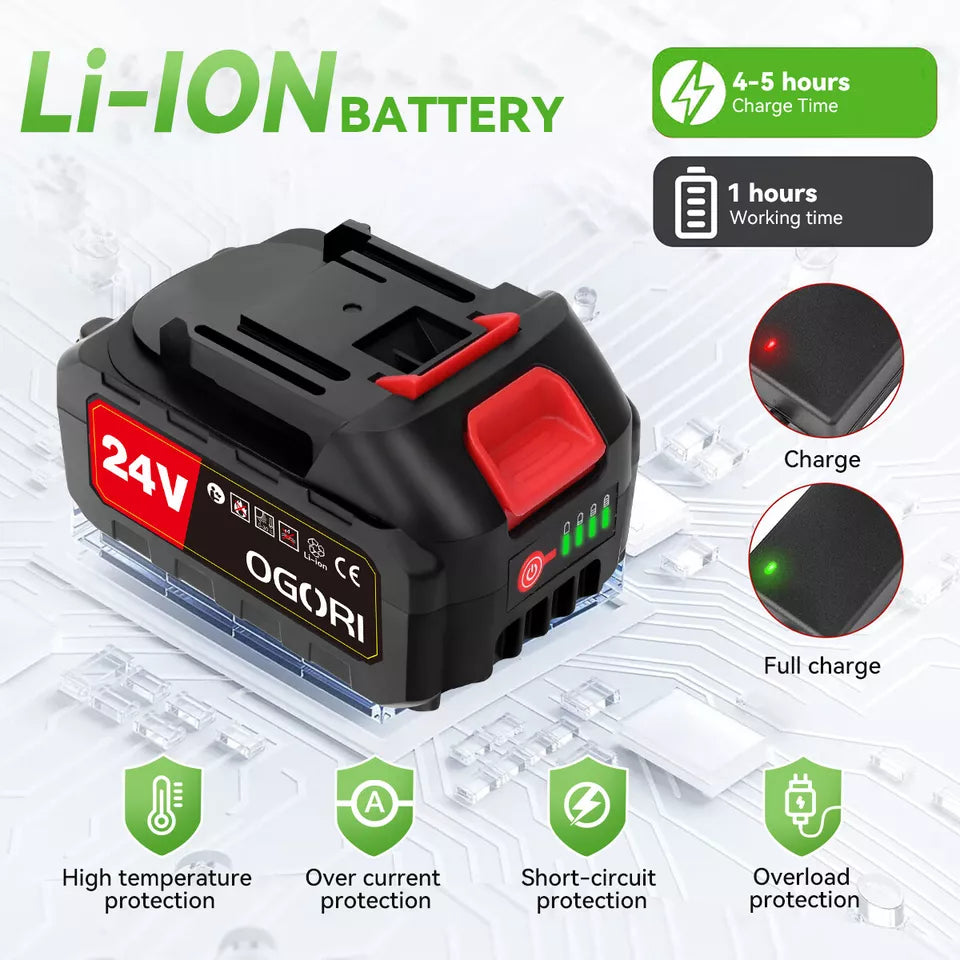 Grästrimmer Sladdlös Justerbar Trädgårdsverktyg Kit Carvallo