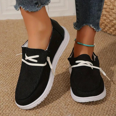 Andningsaktiva manchesterskor för damer-Shoes for Women-bellasverige-Svart-36-Hemnix